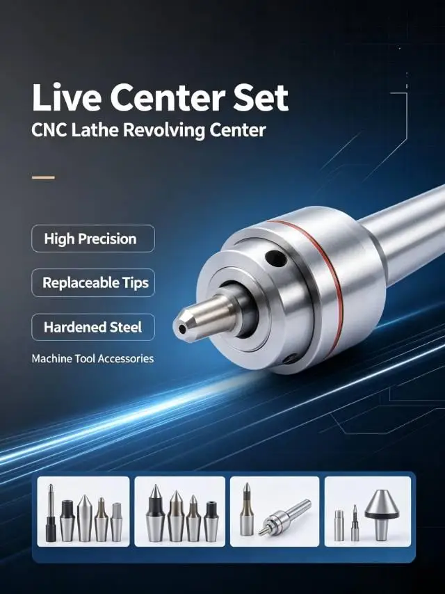 Interchangeable Live Center Set MT3 MT4 MT5 Lathe Live Center With Multiple Replaceable Tips CNC Lathe Accessories