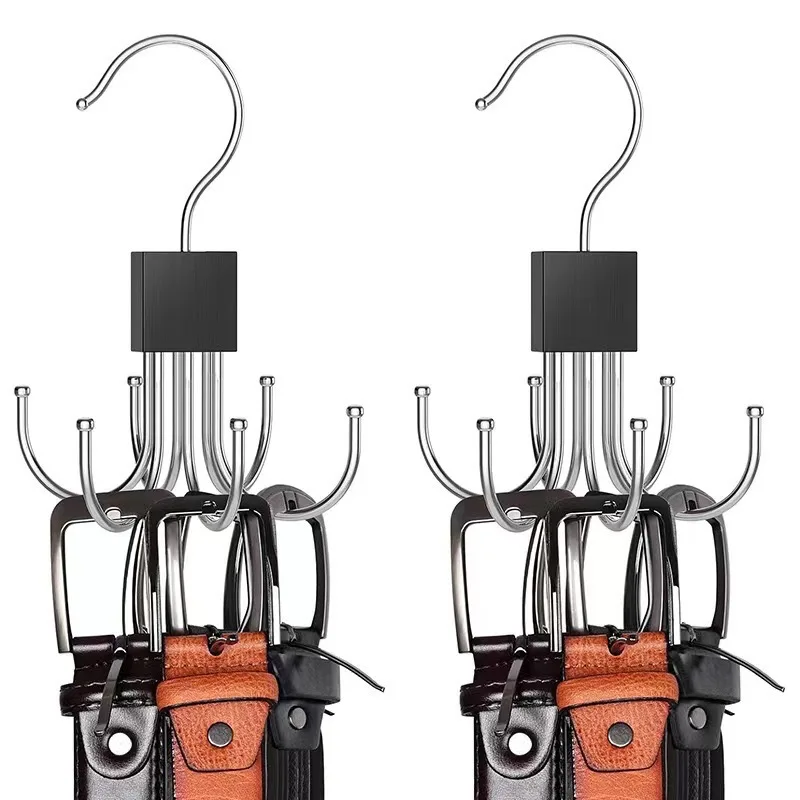 30Pcs Multifunctional Rotatable Six Claw Hexagon Hooks Hangers for Clothes Scarf Belt Storage Door Hanging Rack Hangers