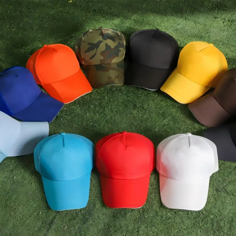 Best-selling mesh breathable sun-protective baseball cap with custom logo. Multi-color men's baseball cap with camouflage patte