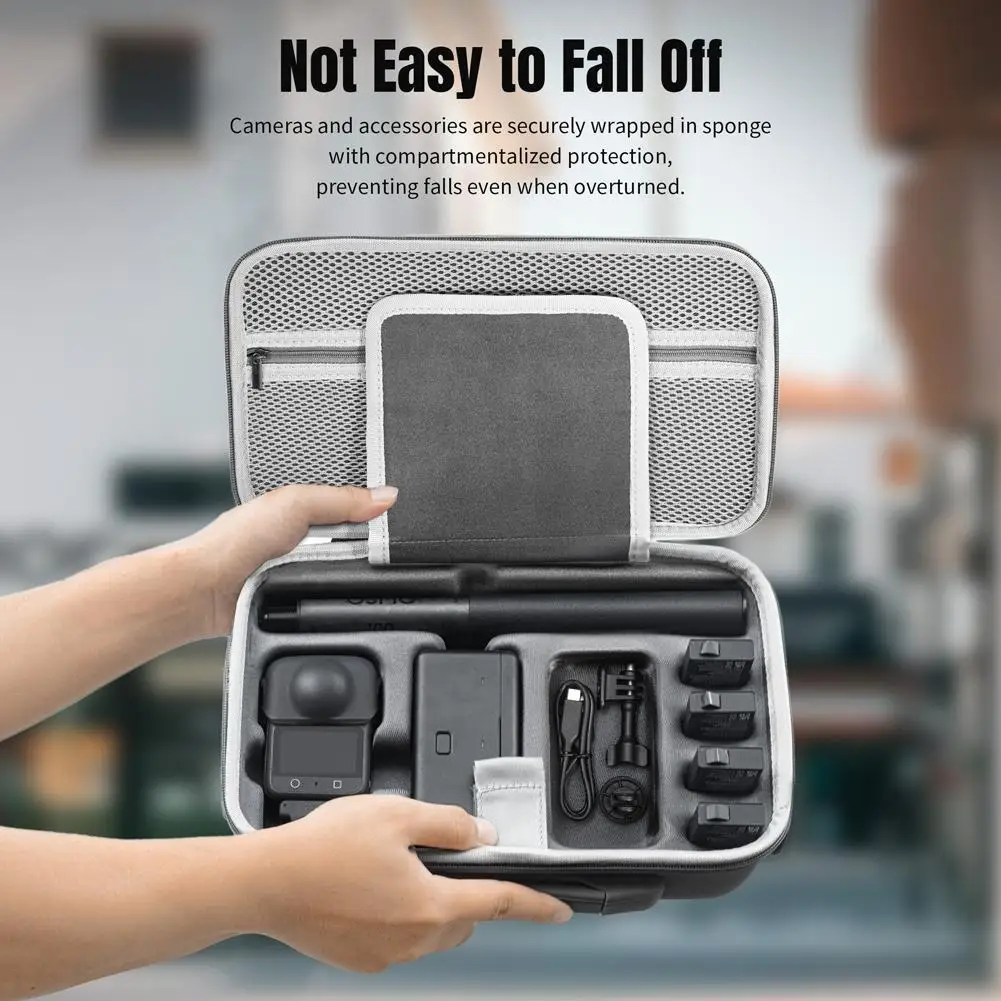 DJI Osmo 360 액세서리 용 휴대용 가죽 PU 운반 가방 어깨 끈이있는 여행용 케이스 방수 방습 보관함