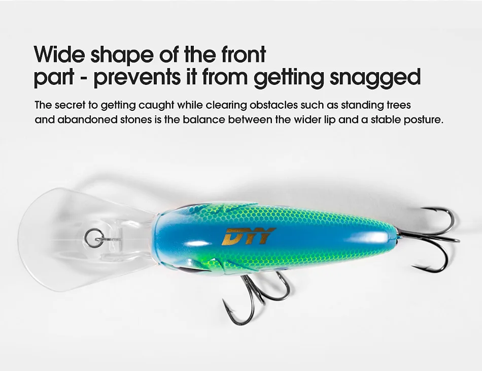 Dyy 8cm 30,5g Deep Diving Kurbel köder Minnow Angel köder langsam schwimmender Wobbler künstlicher harter Köder für Bass Hecht Angel köder – Detail 5