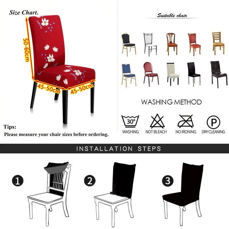 Anti-fouling Household Chair Cover Suitable For Hotel, Restaurant, Office, One-piece Elastic Chair Cover Slipcover