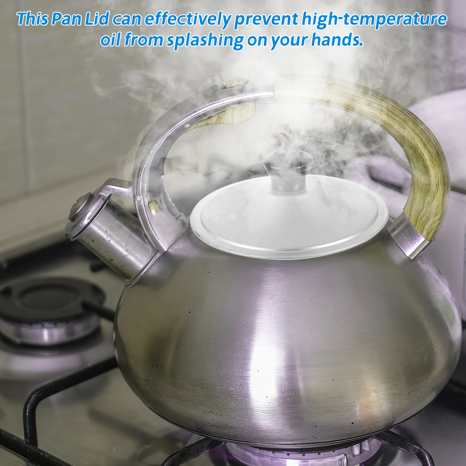 

Sturdy Aluminum Lid Efficient Cooking Anti-Splashing Oil Easy Clean Metal Pot Cover Pan Lid Pan Cover Aluminum Pot Lids