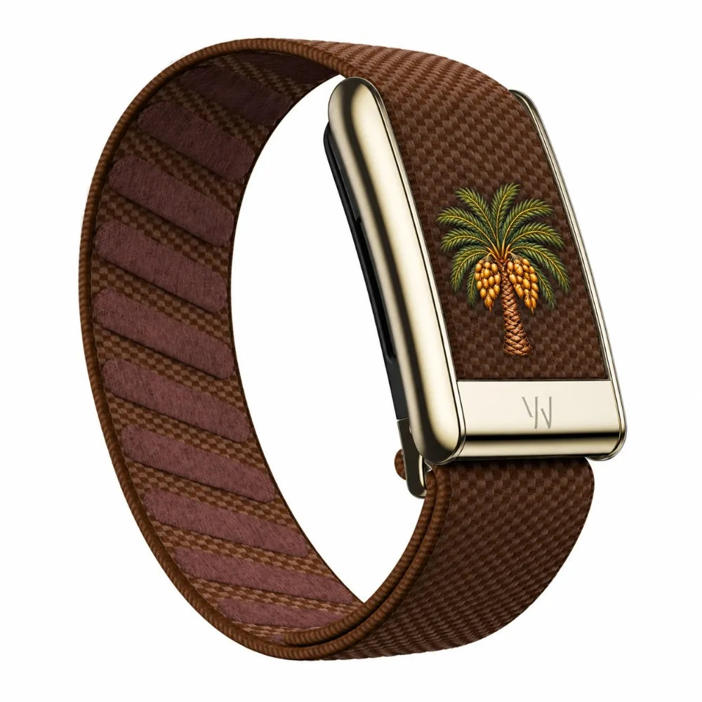 WHOOP 5.0 MG Compatible Palm Tree Graphic Nylon Woven Sport Band Printed Replacement Wrist Strap