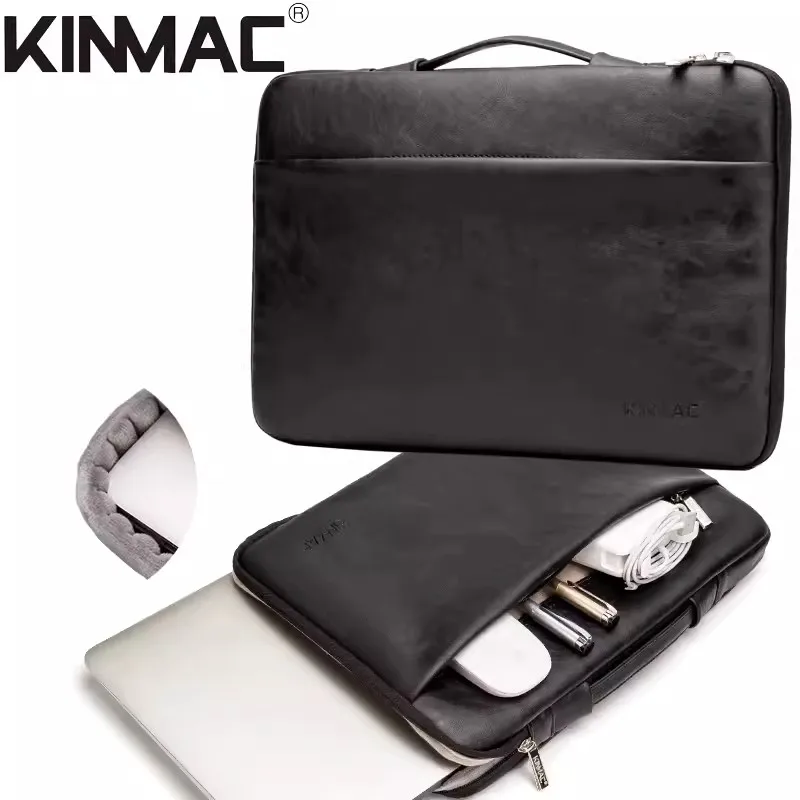 Brand Kinmac Laptop Bag 12,13.3,14,15.4,15.6,16 Inch,Waterproof Lady Man Sleeve Case For MacBook Air Pro M1 Handbag Computer PC