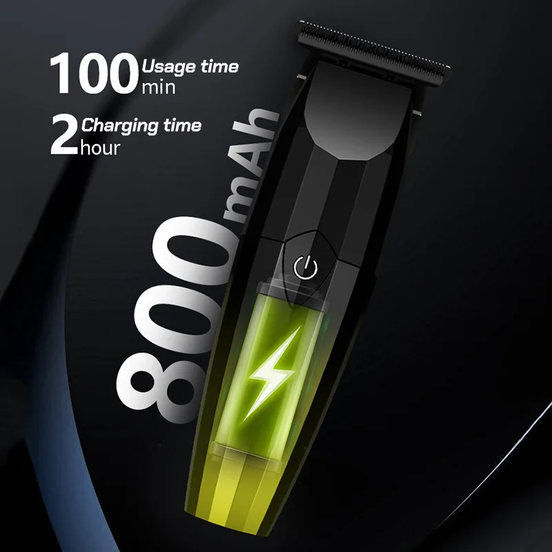 Novo profissional 8810 7000rpm escultura gradiente aparador de cabelo barbeiro máquina de cortar cabelo elétrica revestimento dlc display lcd tipo-c carregamento