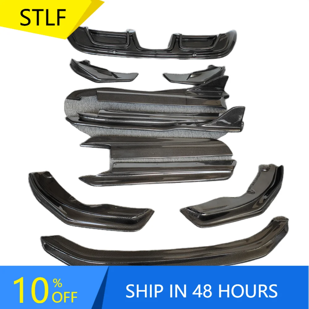 

Deren High QualityCarbon Fiber A-Style Front Lip Side Skirt And Rear Diffuser Body Kit For Porsches 718 Cayman Boxster