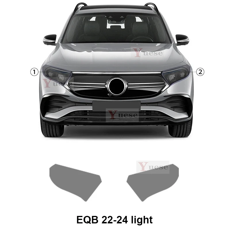 

Для Mercedes-Benz EQB 2022-2024 автомобильная защитная пленка для фар зеркальная пленка ТПУ прозрачная наклейка против царапин
