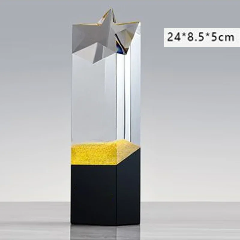 Custom Pentagram Crystal Trophy Annual Meeting Souvenir Free Custom Engraving Glass Awards Cup Gift Glass Champion Sales Award - Image 6