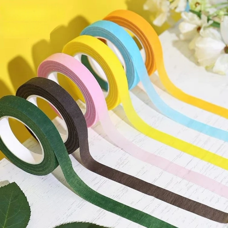 30 Yards/Rolle 12mm Blumenstielband Selbstklebendes Staubenwickelpapierband DIY Blumendekoration für Floristen Hochzeitsfeier – Detail 6
