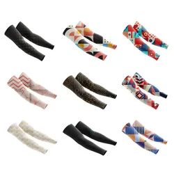 2Pcs Unisex Cooling Arm Sleeves Cover Women Men Sports Running UV Sun Protection Outdoor Fishing Cycling Sleeves For Hide Tattoo