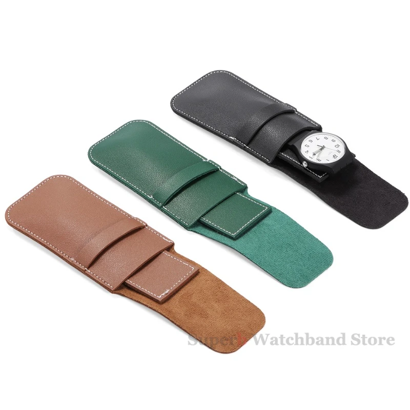 مشاهدة مقسم حقيبة ساعة اكسسوارات مكافحة الغبار شنطة هدايا فلنلت بو الجلود أكياس للمجوهرات ووتش تخزين حقائب للهدايا