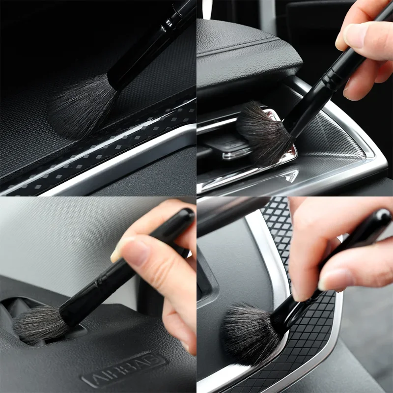 Car Auto Detailing Brush Ultra-Soft Auto Interior Detail Brushes Car Dash Duster Brushes with Synthetic Bristles Car Cleaning