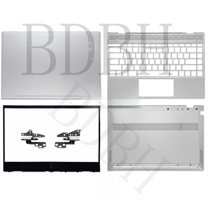 Full Set Replacement Housing L24145-001 for HP Envy 13-AH Back Cover Bezel Hinges Palmrest Bottom Case Laptop Repair Kit