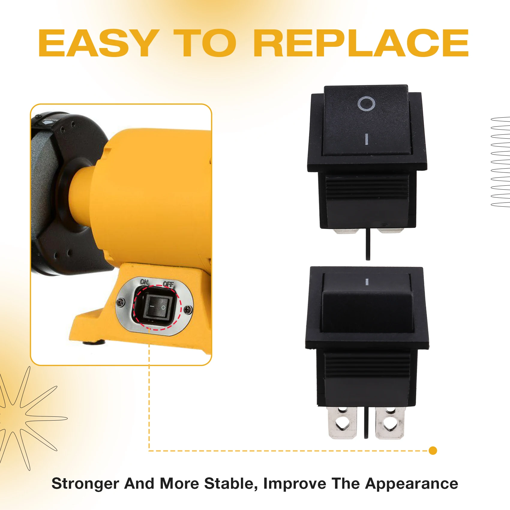 

(AIMA) Переключатель для DeWalt 5140051-20, аксессуар для электроинструмента DW758, DW756