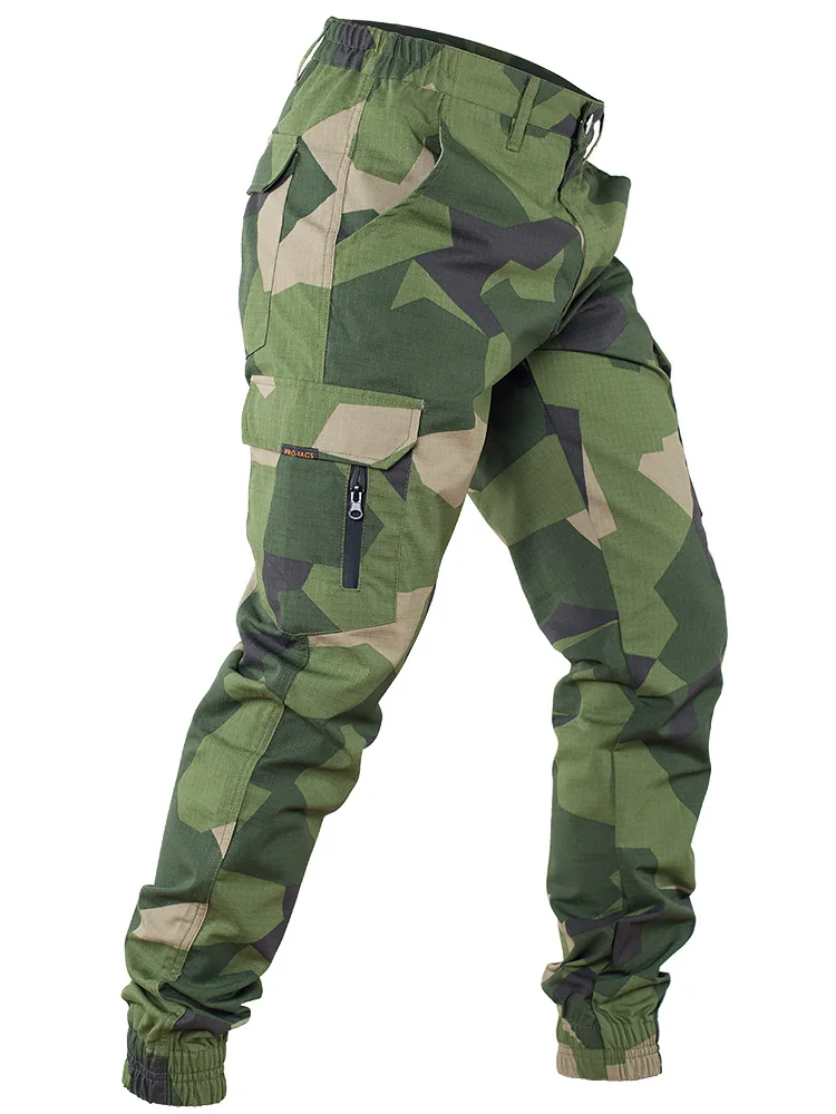 Swedish M90 Geometric Camouflage Summer Tactical Pants MTP Plaid Fabric Leg Pants