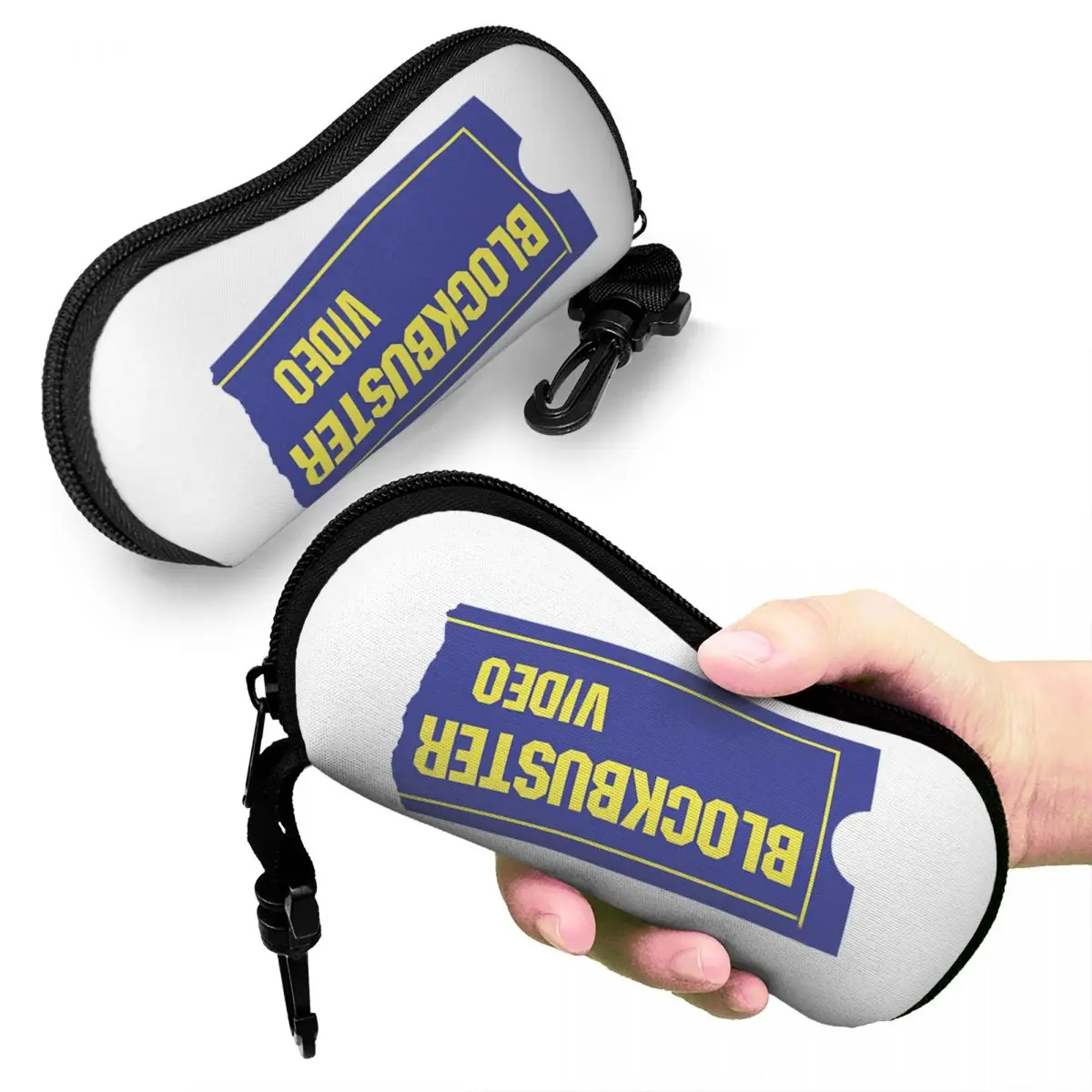 

Blockbuster Video Shell Glasses Case Portable Sunglasses Box Women Men Soft Eyeglasses Bag Pouch