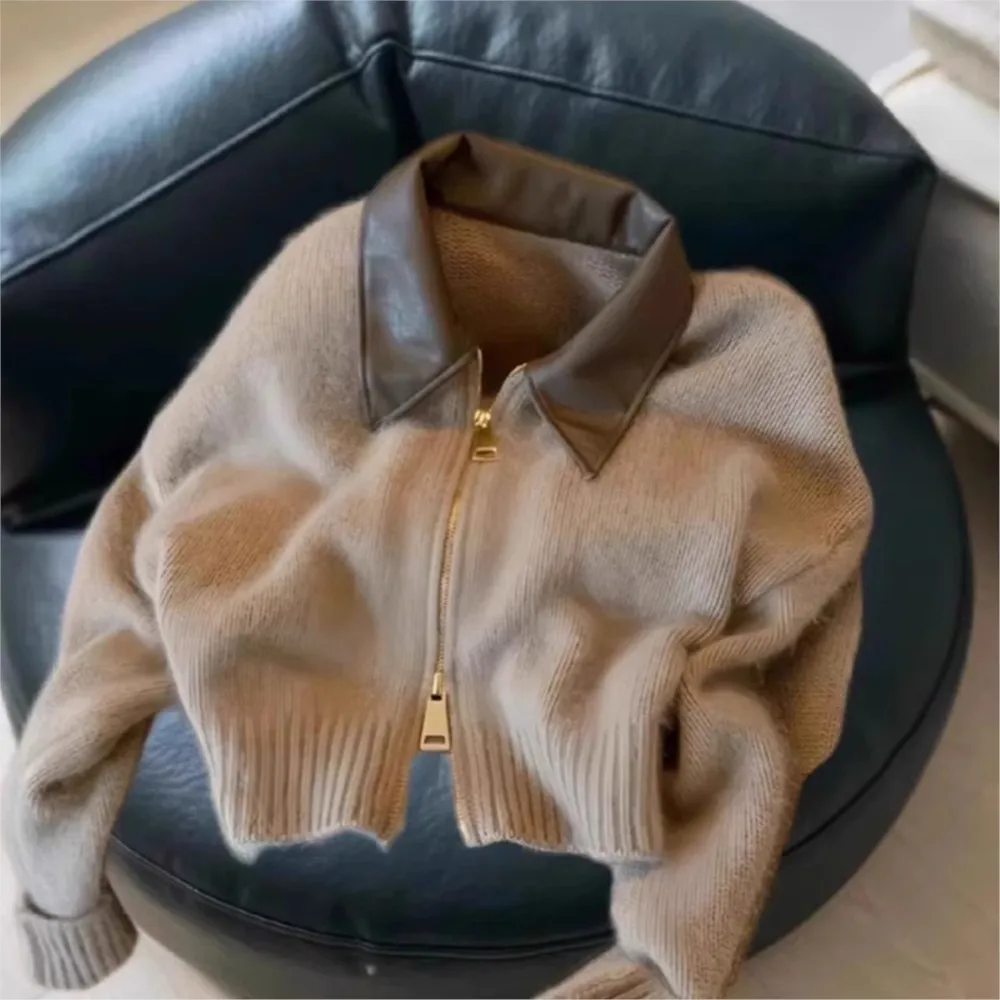 Knitted Sweater Small Fragrant Jacket Winter Clothes Woman Pull Femmes All-match Loose Simple Style Trendy Keep Warm Comfortable