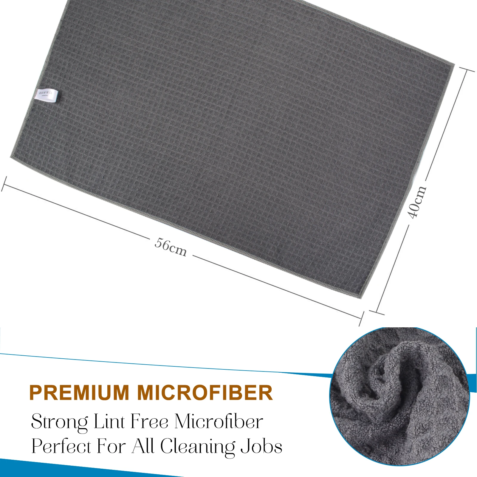 Household Microfiber Kitchen Dish Towel Hand Towel Kitchen Cleaning Cloth Waffle Weave Cloth Quick Drying 16inX24in 3 Pack