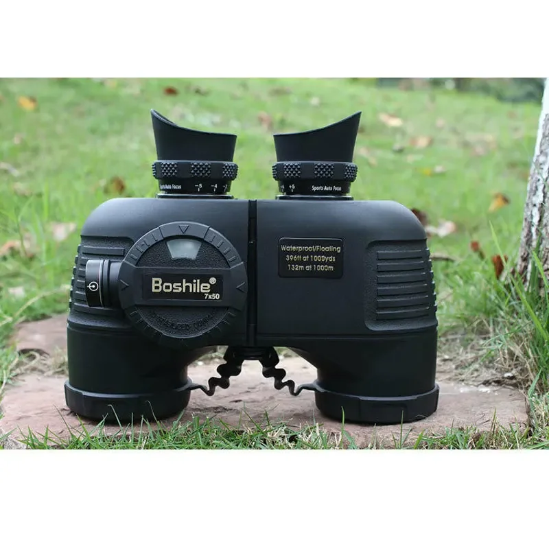 Imagem -02 - Binóculos Impermeáveis com Bússola Iluminada Binóculos hd Telescópio Binocular Telêmetro 7x50