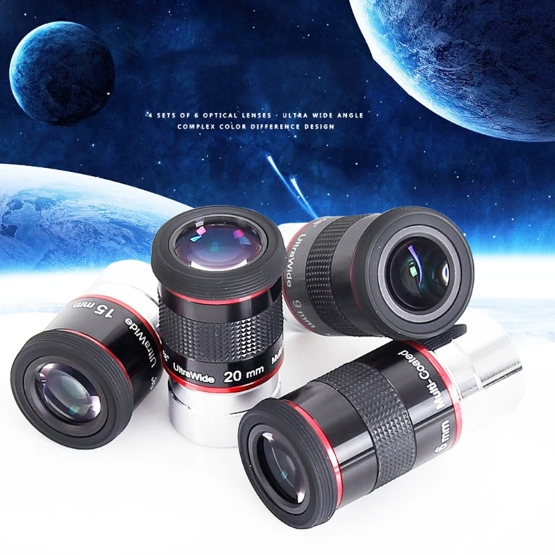 

Eyepiece 1.25Inch 6/9/15/20mm Astronomical Monocular Eyepiece UltraWideAngle Planetary Eyepiece 68° for Observation Dropshipping