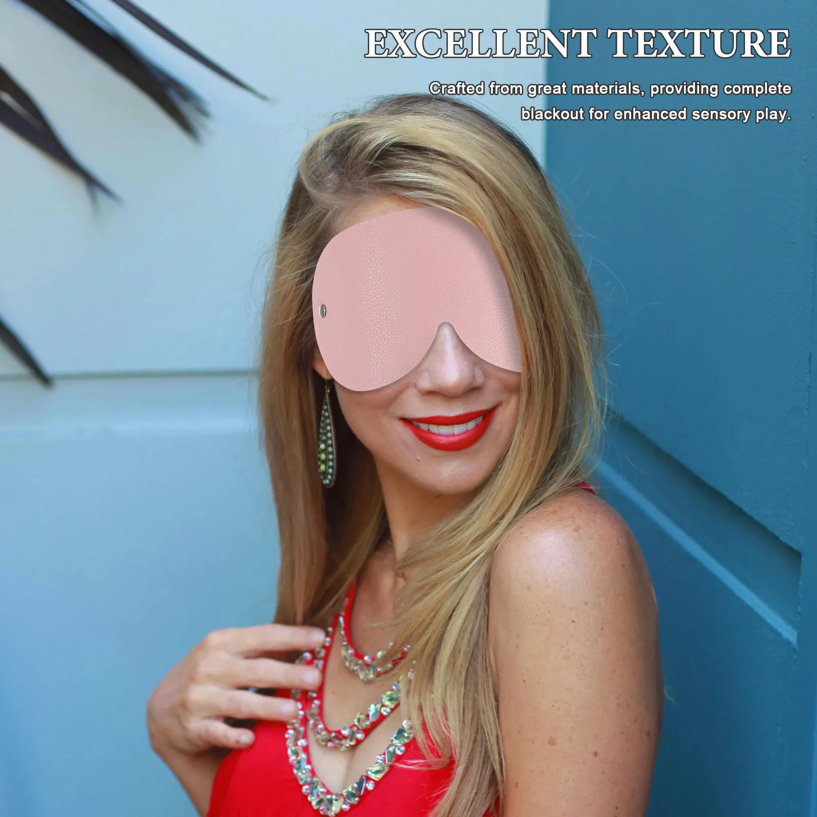 

Stylish PU Blindfold Eye Mask for Sensory Play Lightproof Sleep Aid for Travel Festival Costume Use Travel Eye Mask