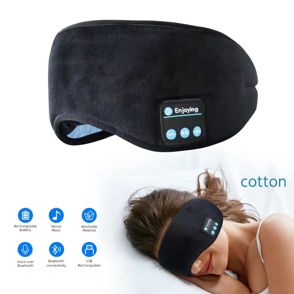 

High Quality Cotton Bluetooth Eye Mask Blocking Light and Playing Music Cotton Bluetooth Eye Mask