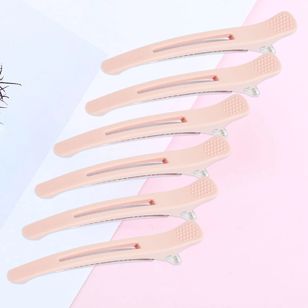 6 قطعة مقاطع الشعر بطة المضادة للانزلاق صالون مقاطع الشعر لا تجعد المشابك الشعر مقاطع لتصفيف الشعر/النساء/الرجال