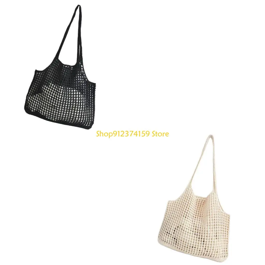 

G5AE Просторная летняя вязаная сумка на плечо, пляжная сумка большой вместимости, повседневная сумка для путешествий, покупок и