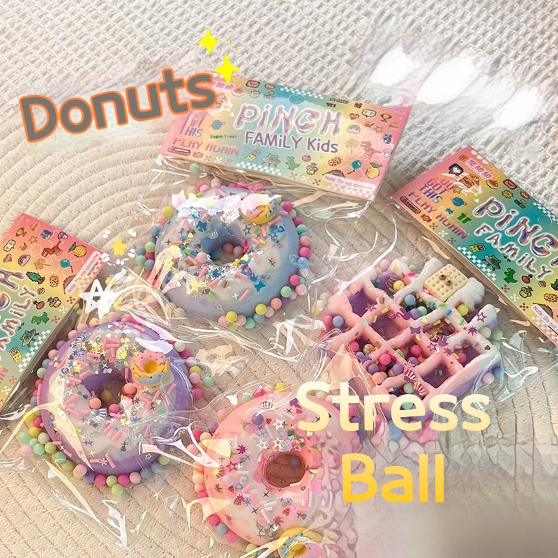 Popular Sweet Donut Plush Cat Claw Pinching Fun Muddy Feeling High Beauty Squeeze Toys Decompression Simulation Artifact Toy