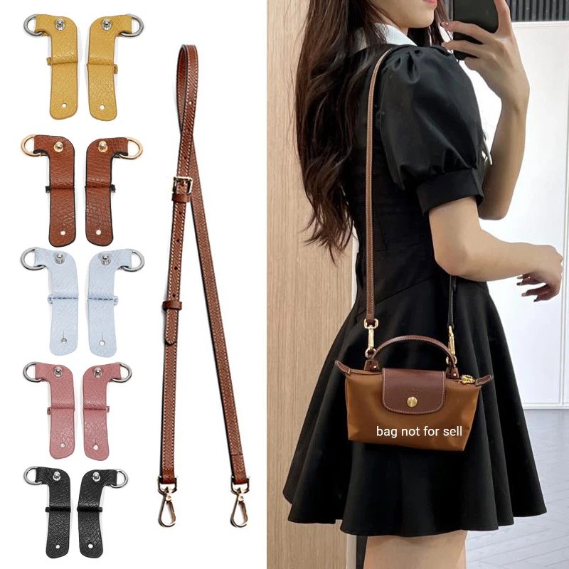 

New 3Pcs/Set Bag Strap For Longchamp Mini Bag Free Punching Modification Transformation Accessories for Mini Bag Shoulder Strap