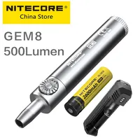 NITECORE GEM8 GEM10UV Jewelry Appraisal Lamp Adjustable Powerful Jewel Detection Flashlight Gemstone UV Lantern+ Battery Charger