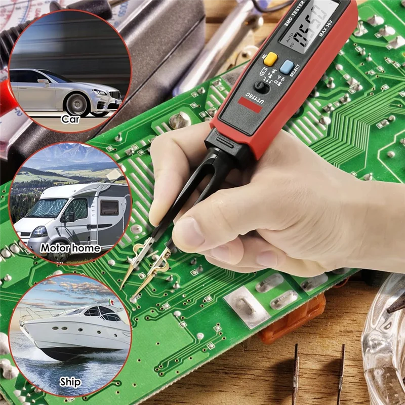 Automotive Draw Fuse Tester Car Power Circuit Testing Tool Replaceable Tips & Built-In Flashlight-Boom