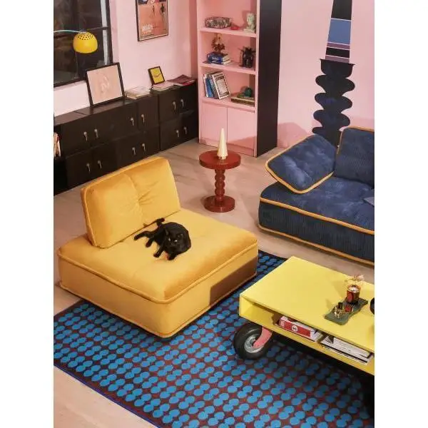 Internet celebrity dopamine module sofa Italian minimalist villa removable backrest Memphis style creative pixel sofa
