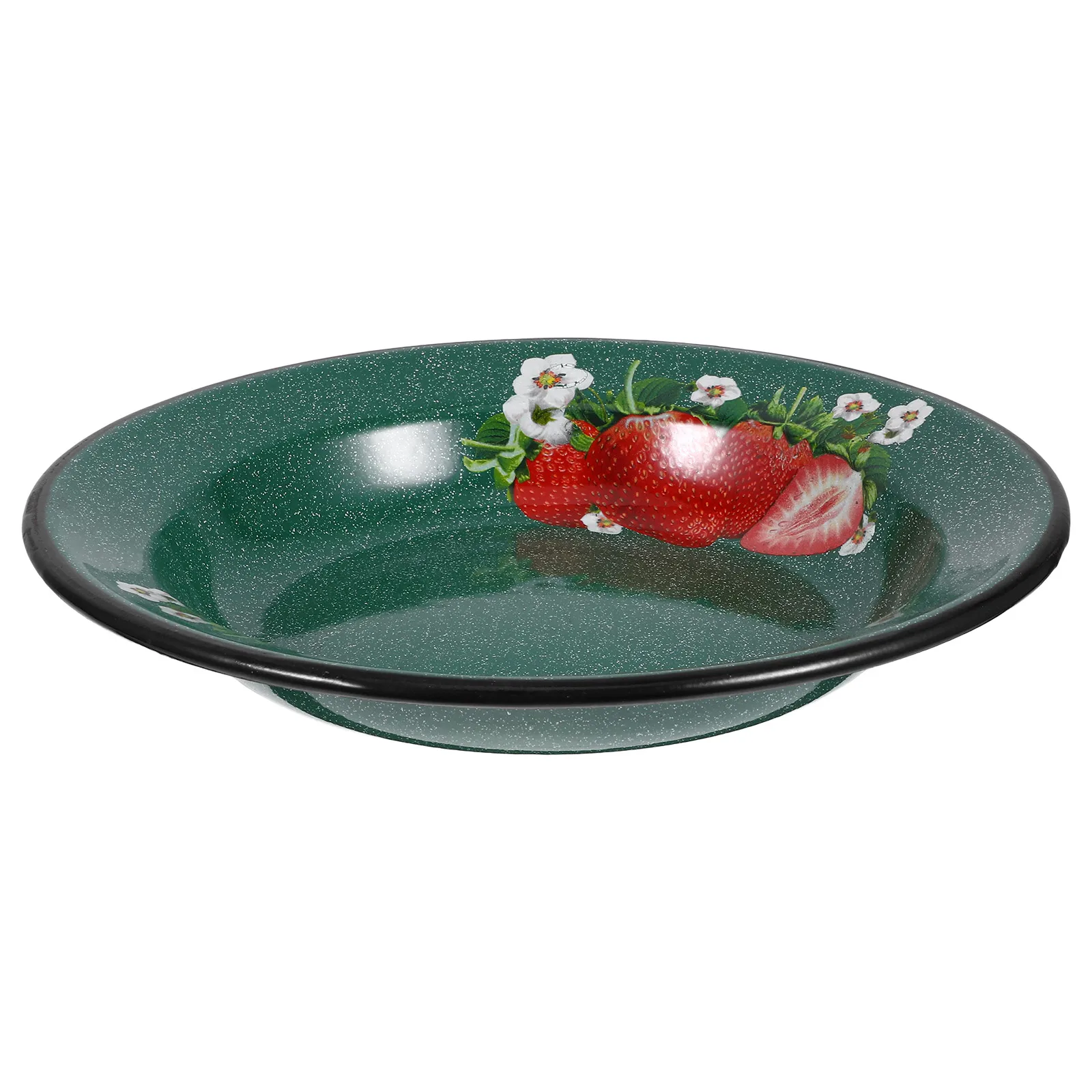 

Retro Enamel Bowl Vintage Rice Enamel Basin Food Storage Soup Mixing Bowl Kitchen Salad Basin Lard Container Easy Clean