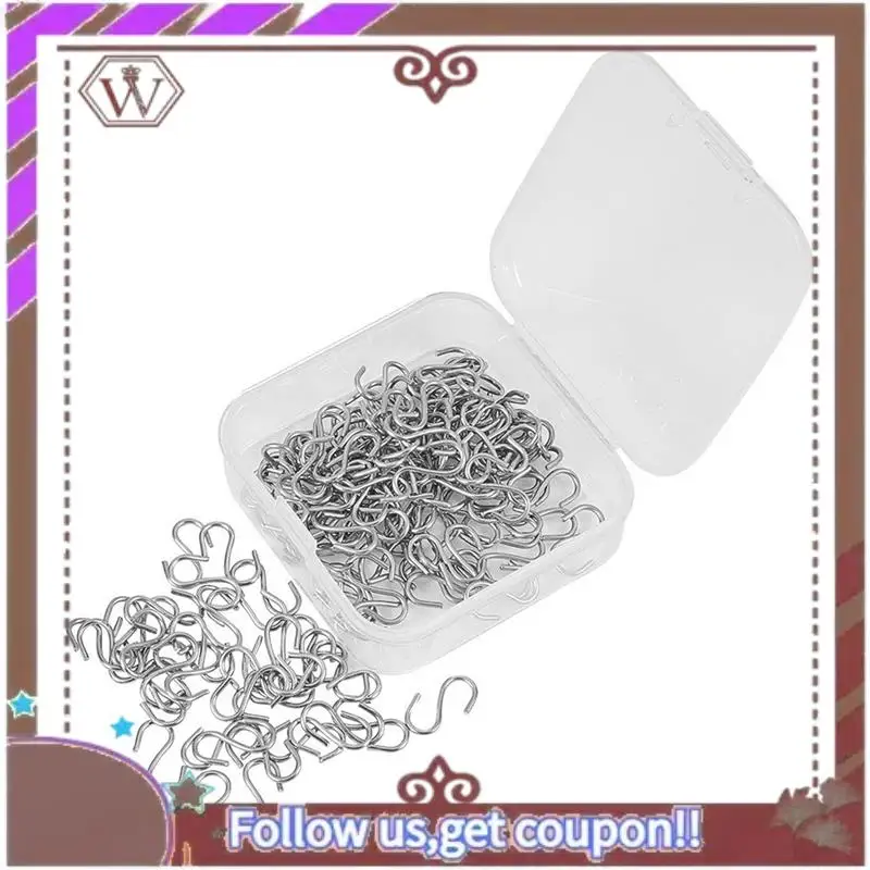 

(New)-900 Pieces Mini S Hooks Connectors Metal S-Shaped Wire Hook Hangers For DIY Crafts, Hanging Jewelry, Key Chain And Tags