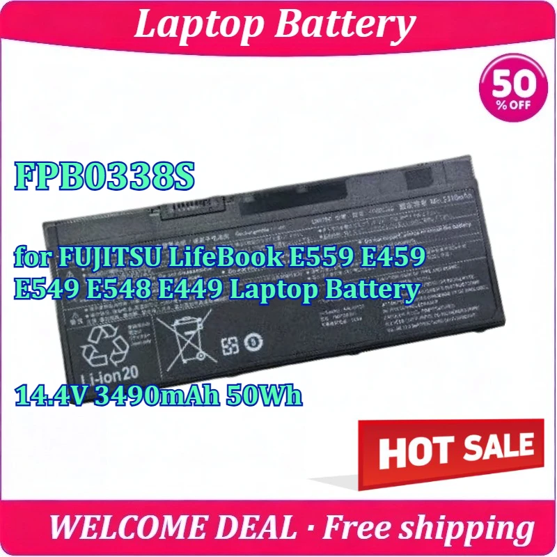 

New FPB0338S for FUJITSU LifeBook E559 E459 E549 E548 E449 Laptop Battery 14.4V 3490mAh 50Wh