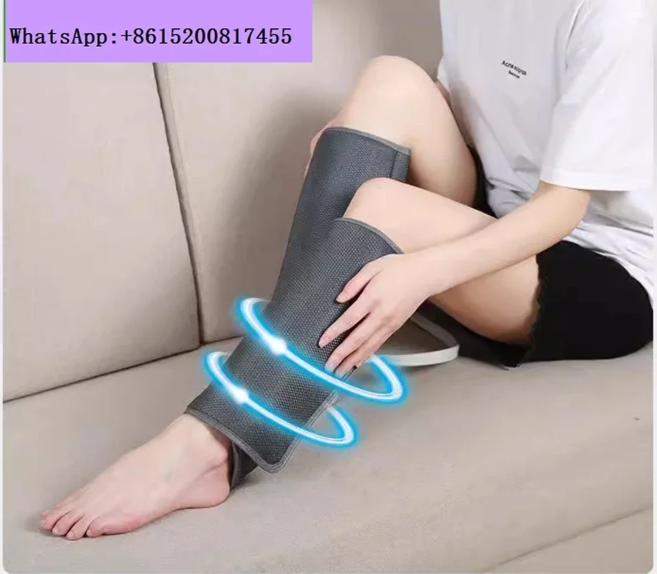 Electric Air Compression Leg Massager Pneumatic Foot and Calf Heated Air Wraps Handheld Controller Muscle Relax Pain Relief