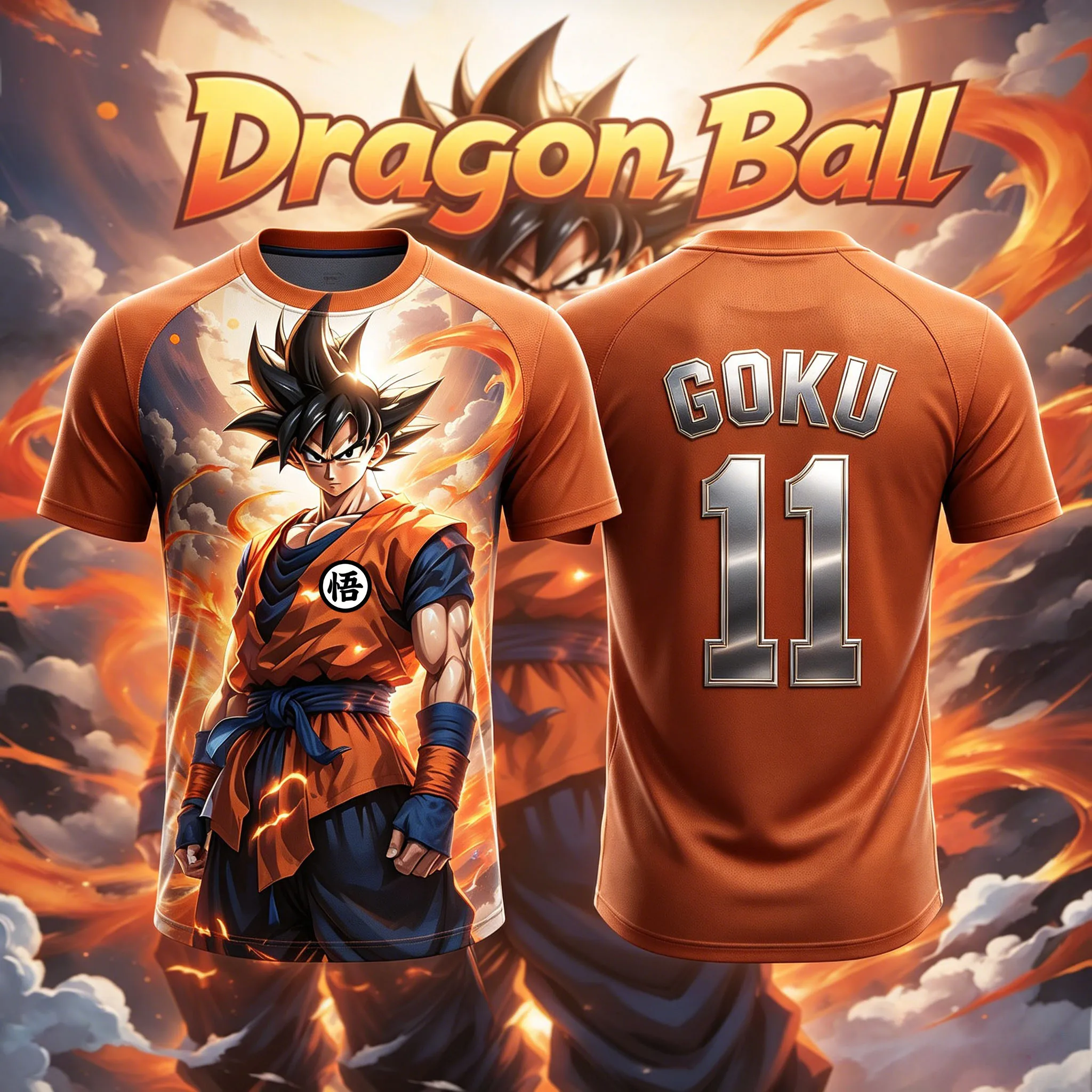 2026 Summer Dragon Ball Goku Trendy 3D Print Jersey Men Breathable Quick Dry Outdoor Sports Anime Novelty Short Sleeve T-shirt view 2