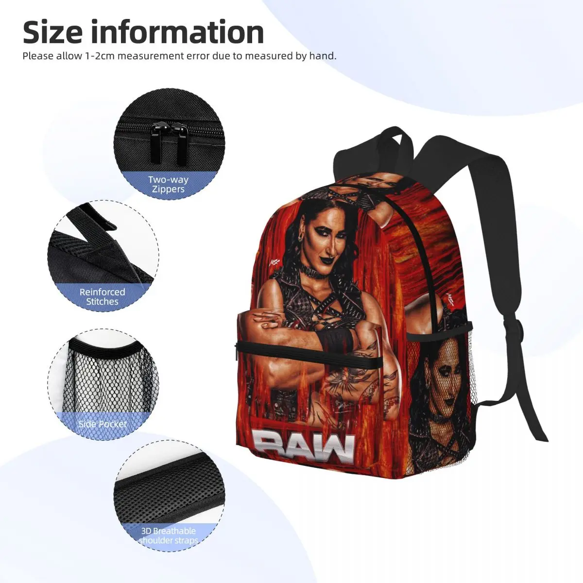 Rhea Ripley Studenten-Rucksack, Schultasche, Wandern, Reisen, Tagesrucksack für Jungen und Mädchen, modische Büchertasche, Umhängetaschen