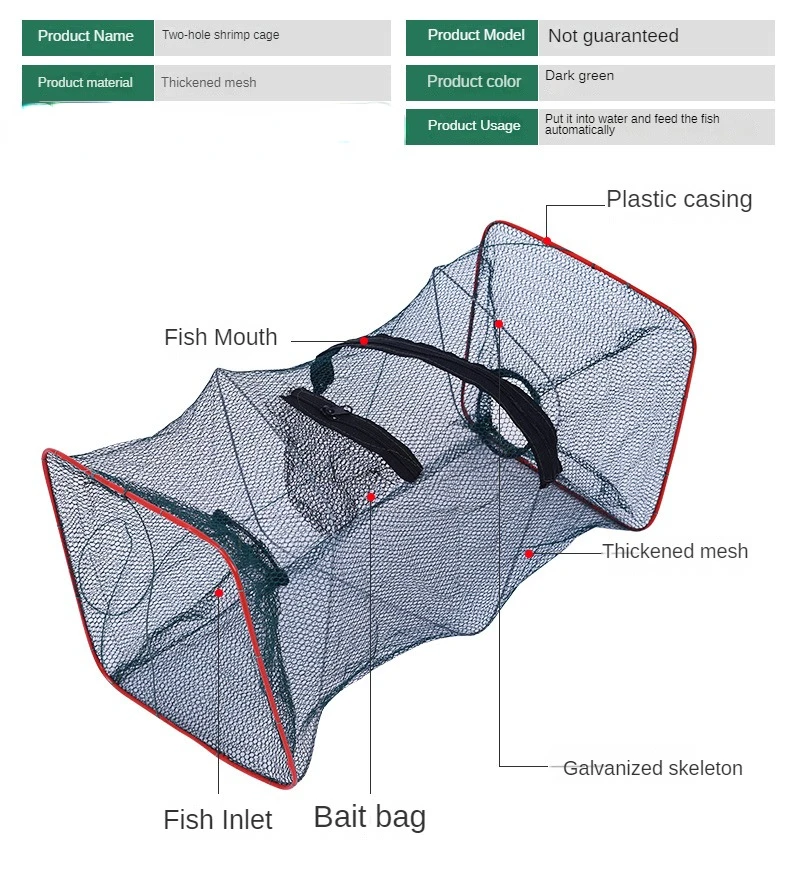 Folding Two Hole Lobster Net Spring Net Fishing Net Fishing Supplies