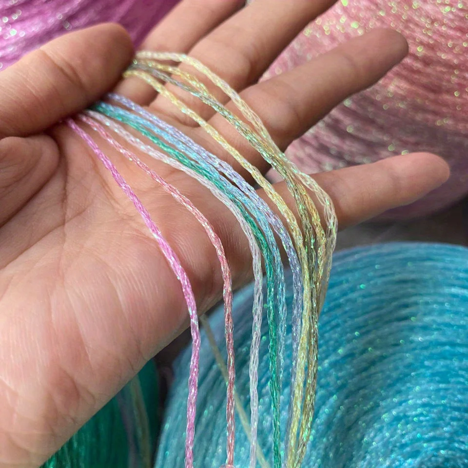 Unique Yarn Skein Crochet Thread Glitter Hand-woven for DIY Knitting, Crochet Projects for Creating Sweaters, Hats, Bags, Dolls