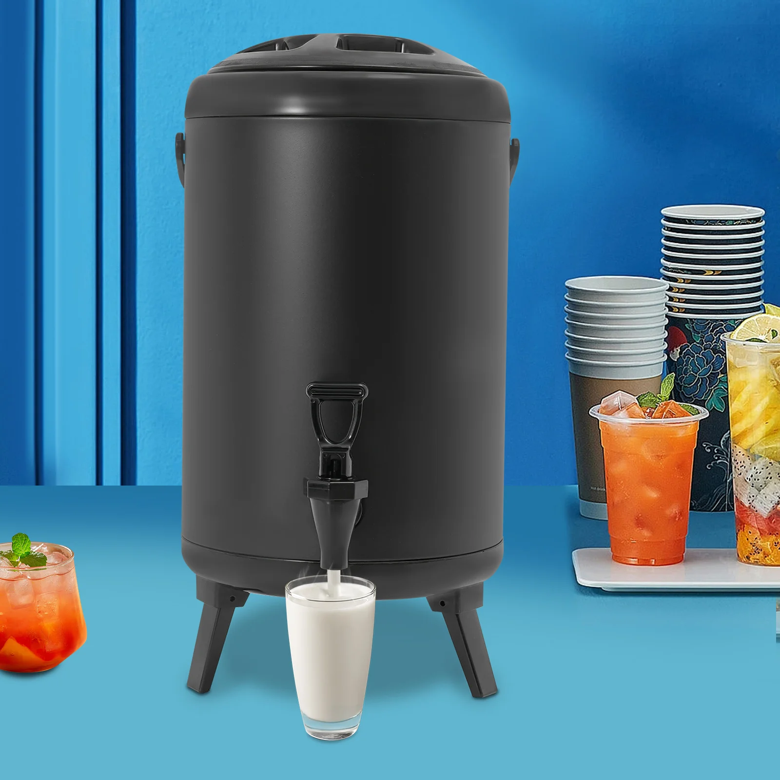 10L保温バレル、温度計なし、ステンレス製断熱飲料ディスペン - Cold Drink Dispenser のレビューと価格