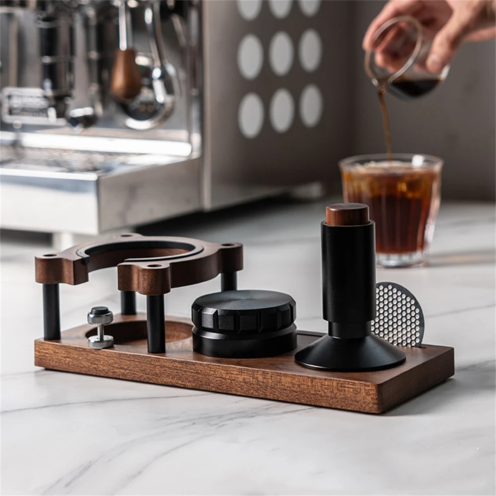 

Wooden Coffee Tamper Station Base Tamper Holder Espresso Tamper Mat Non Slip For Counters Shop Worktop Coffee Barista Tool