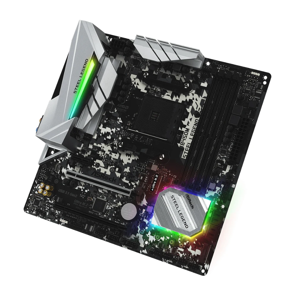 ASRock B450M STEEL LEGEND Motherboard AMD AM4 Support R5 5600