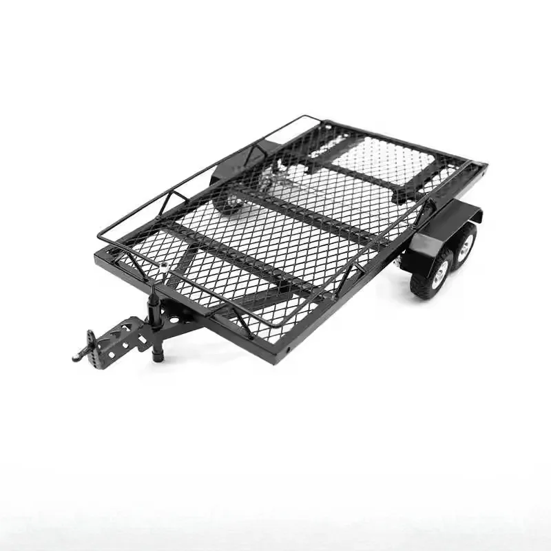 1:18  1:24 Metal RC Car Trailer Cargo Carrier for TRX4M SCX24 FCX24 1/18 1/24 RC Car Upgrade Parts Accessories