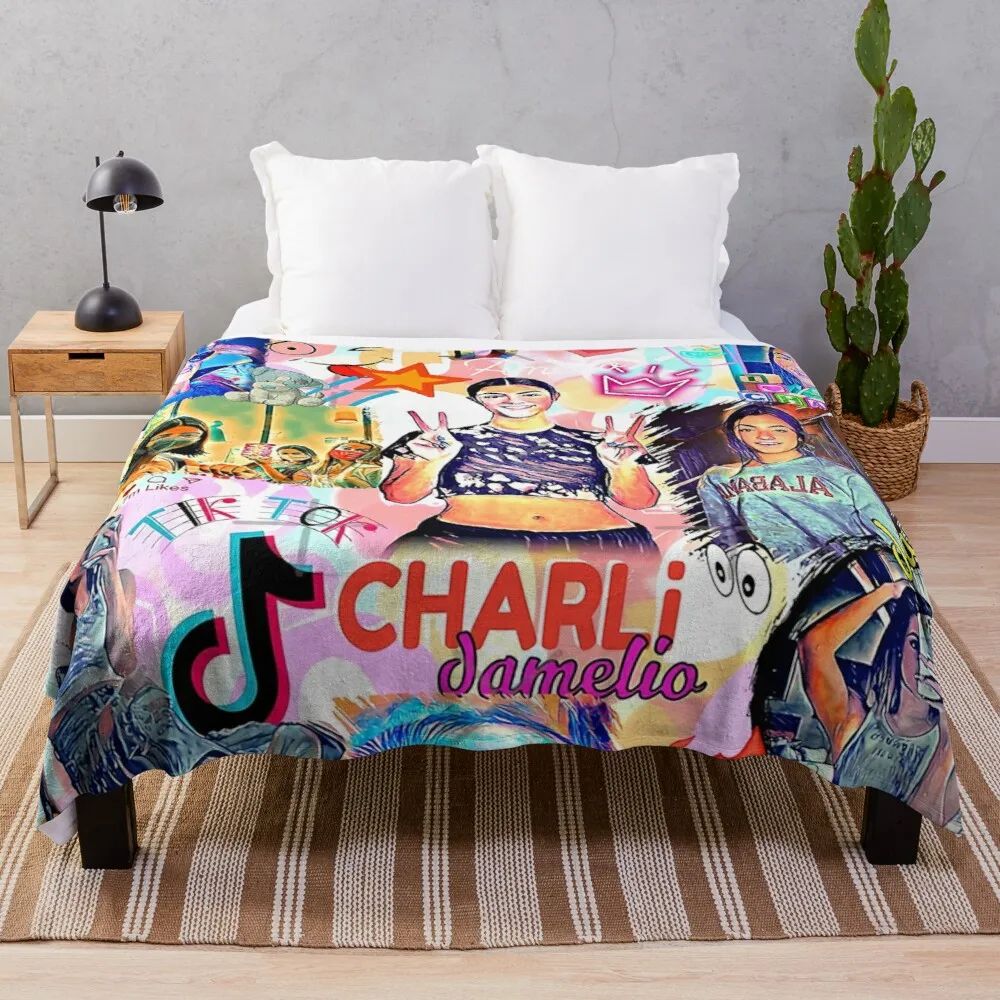 

charli damelio besar cool Throw Blanket heavy blanket Camping blanket