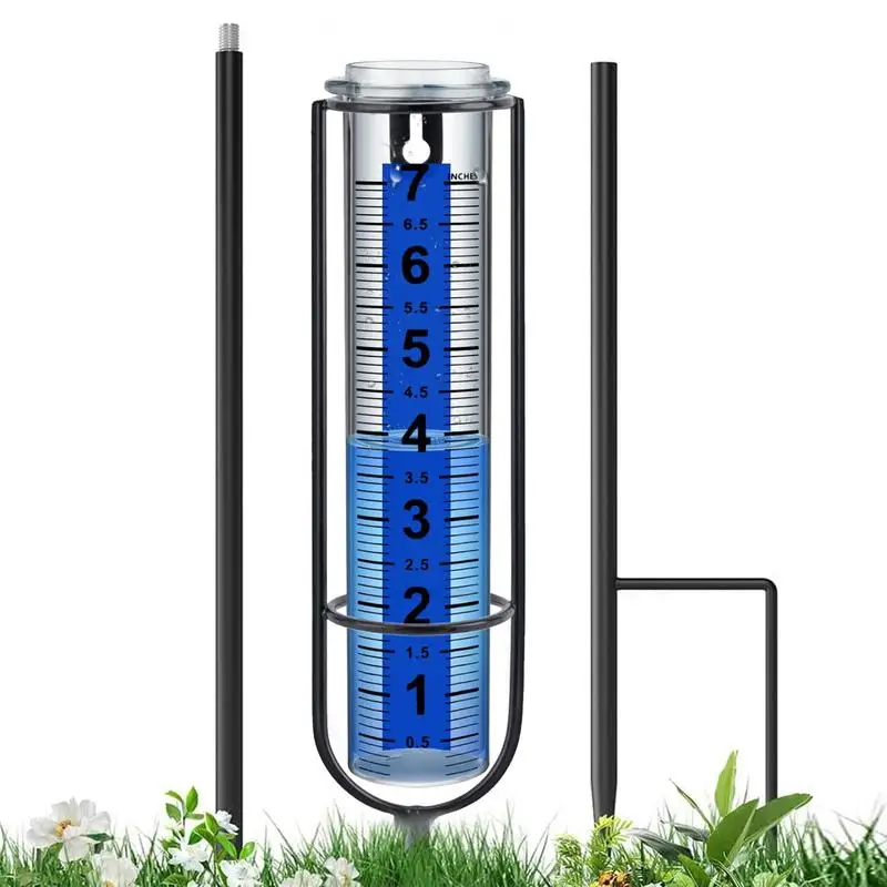 

Rain Gauge Decorative Rain Measure Gauge Precipitation Monitor Large Clear Numbers Measuring Tool For Yard Fence Lawn Farm