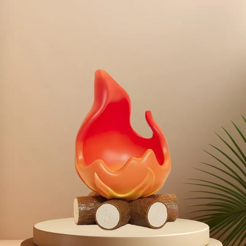 

Creative Flame Decorative Storage Tray - Cute Home Entryway Key Holder, Living Room Desktop Organizer, Multi-Functional Pen