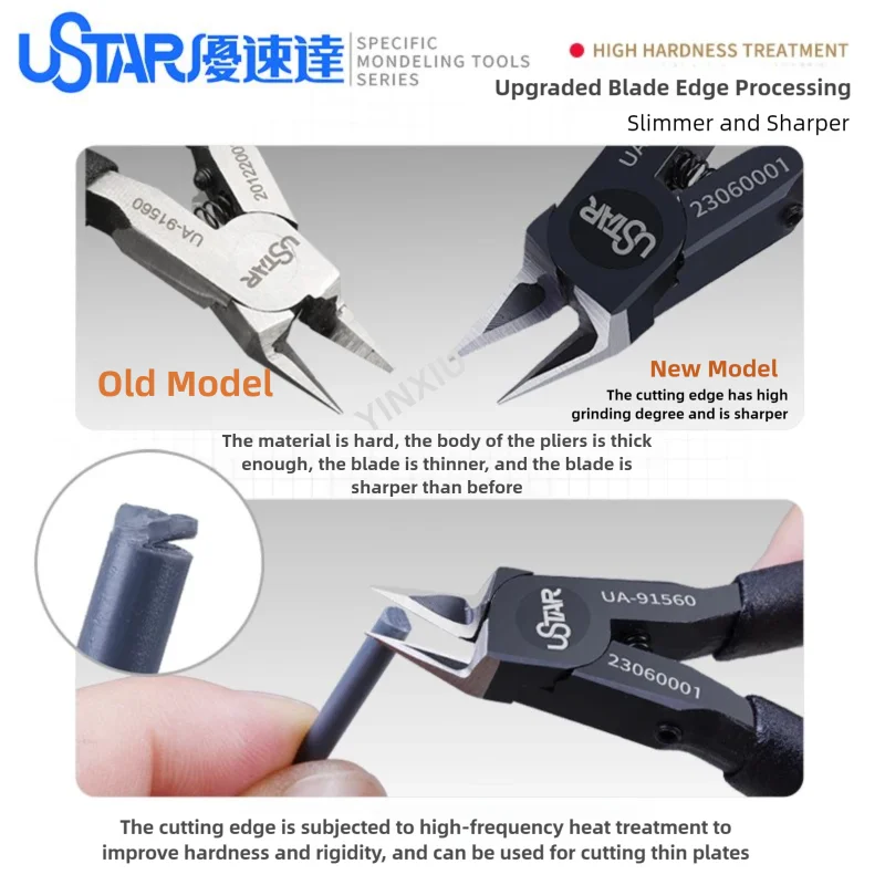 USTAR Chrome Vanadium Side Cutter Double Edge Cutting Pliers for Gundam Military Scale Model Sprue Cutting & DIY Hobby Craft - view 6